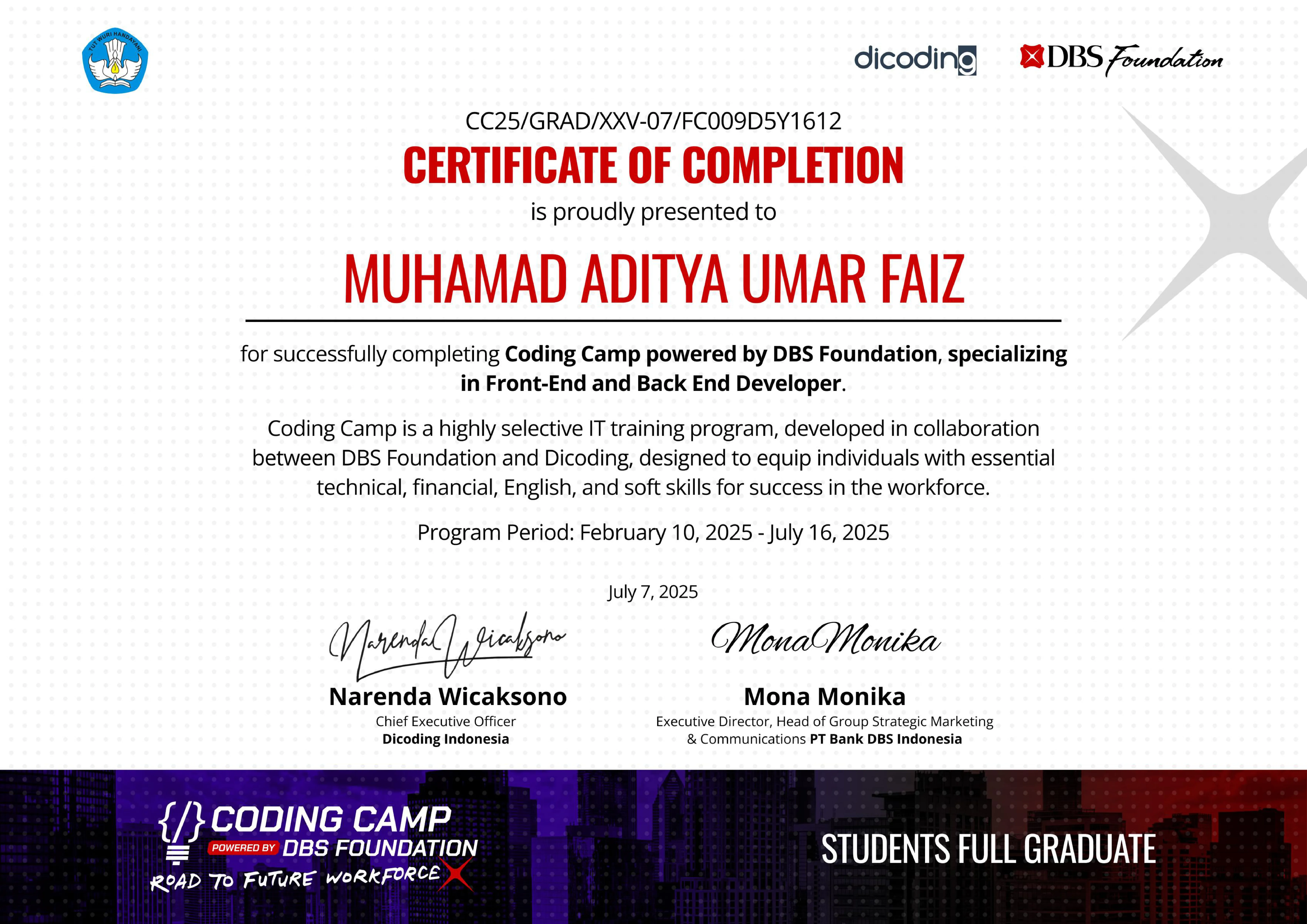 Cohort Fullstack Web dev
